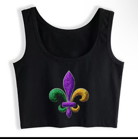 Mardi Gras Crop Top